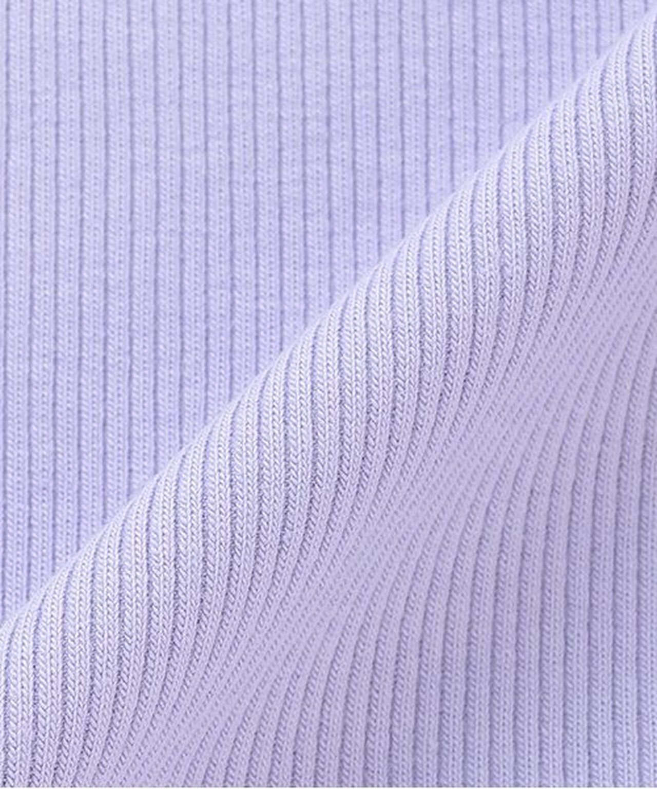 Front Shirred Short-Sleeve Ribbed Top,Lavender, large image number 11