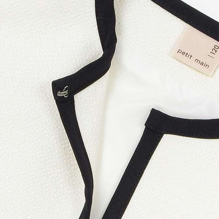 Pleated Dress & Piping Jacket Set,Navy, medium image number 16