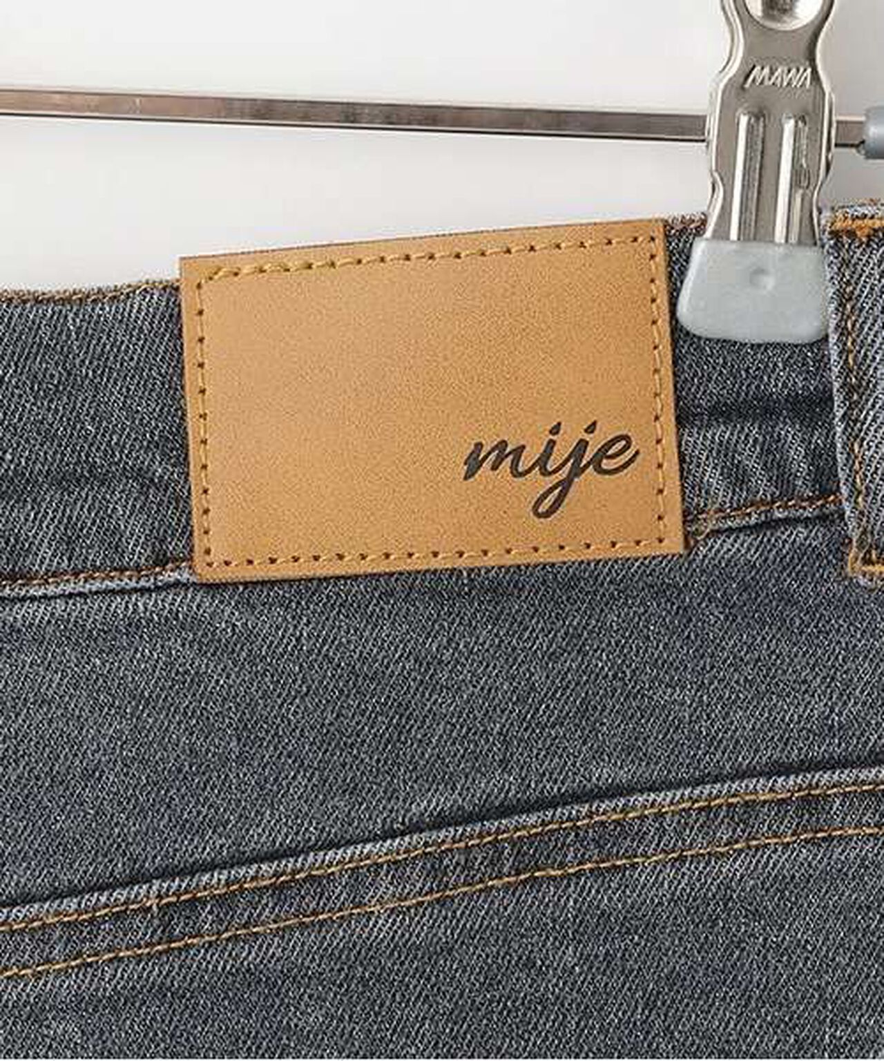 Denim Long Skirt,Gray, large image number 4