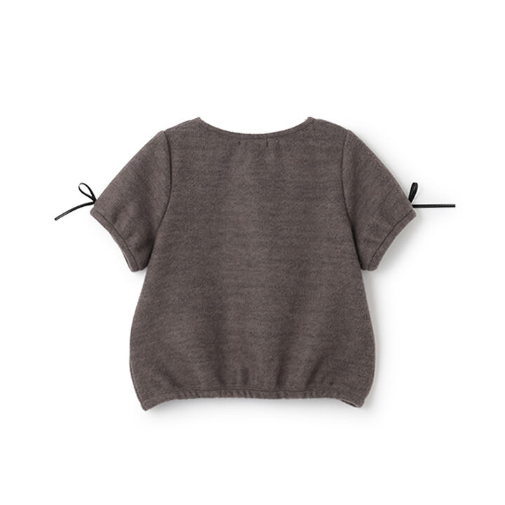 Fluffy Brushed Short-Sleeve Top,Deep pink, medium image number 5