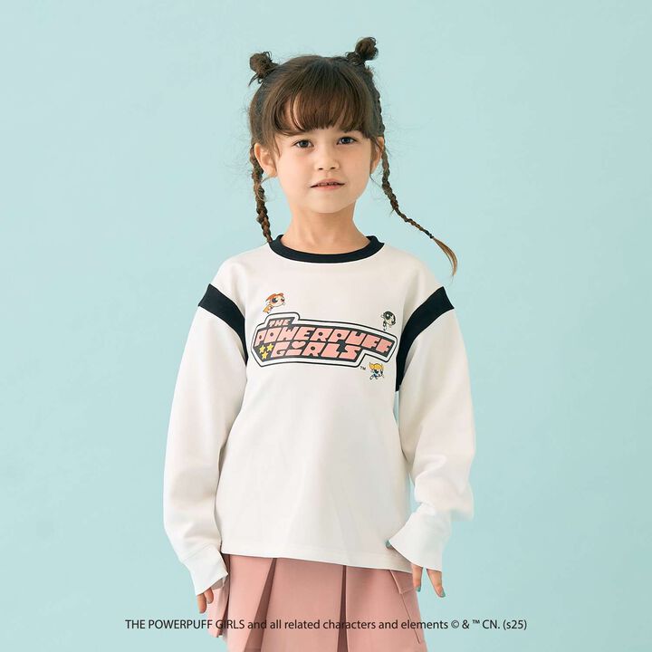 [Anti-Stain Finish] Powerpuff Girls Ponte Logo Crew,, medium