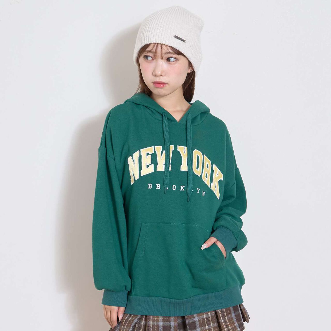 [Seconds Cute Top] [LTXC] College Loose Parka,Green, large image number 0