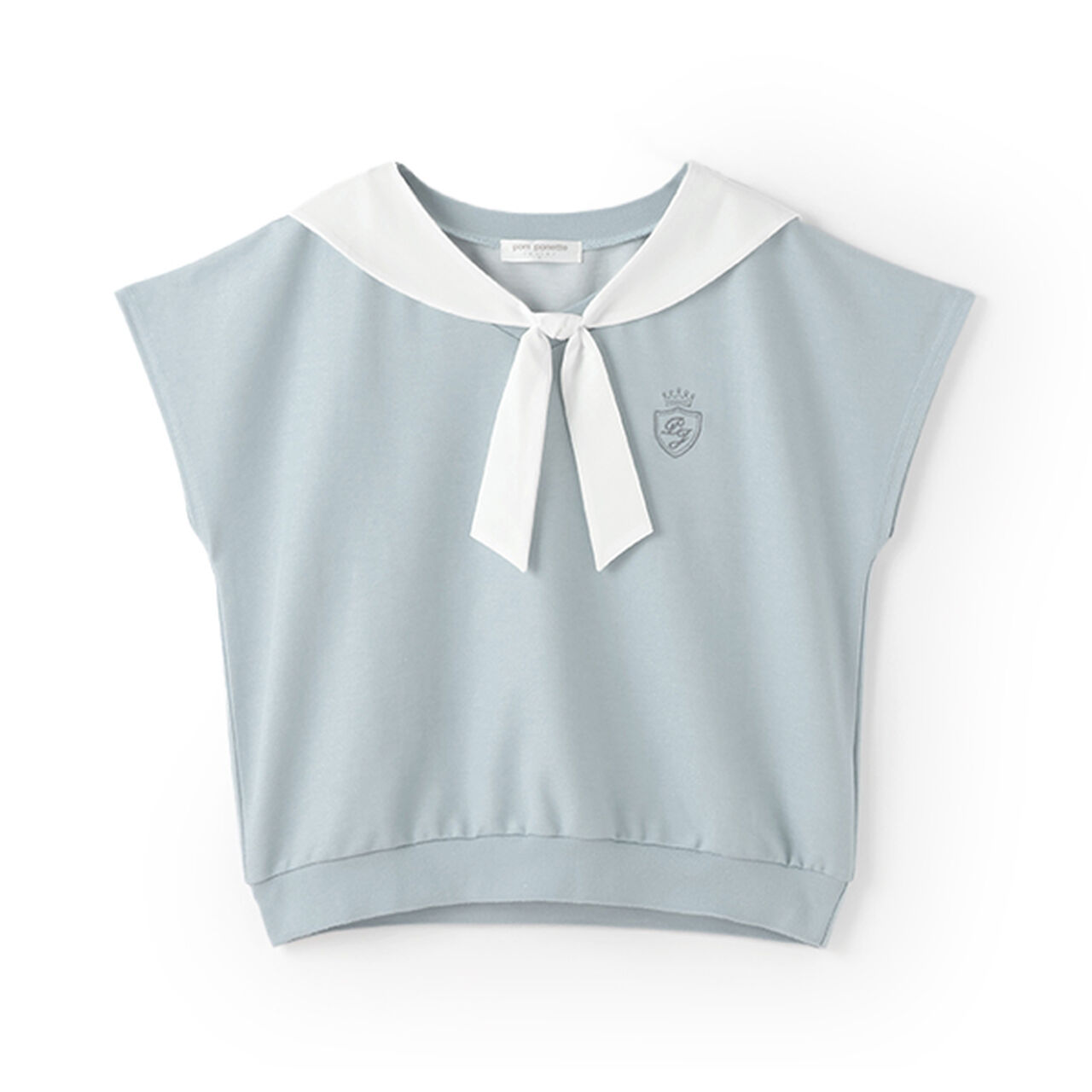 Cut Denim 2 WAY Sailor Top,Navy, large image number 12