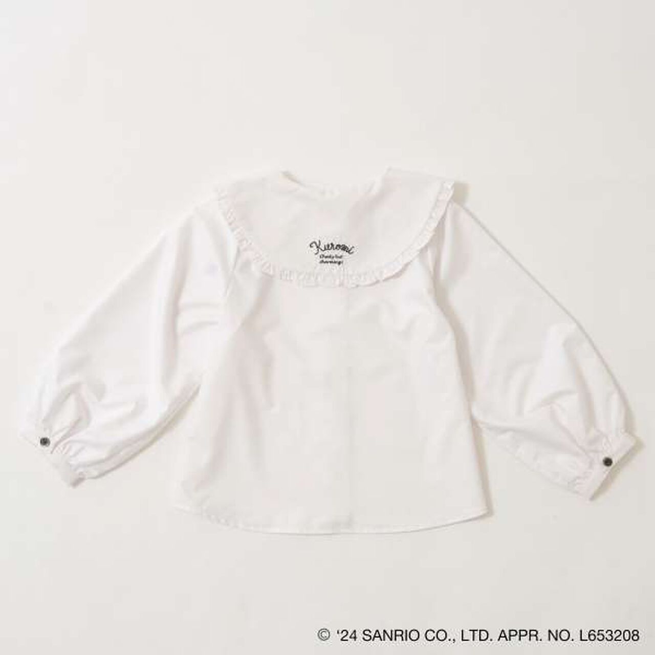 Sanrio Kuromi Frill Collar Blouse & Ribbon Hair Tie Set,Black, large image number 13