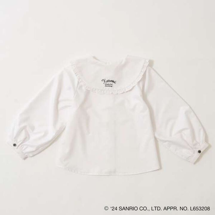 Sanrio Kuromi Frill Collar Blouse & Ribbon Hair Tie Set,Black, medium image number 13