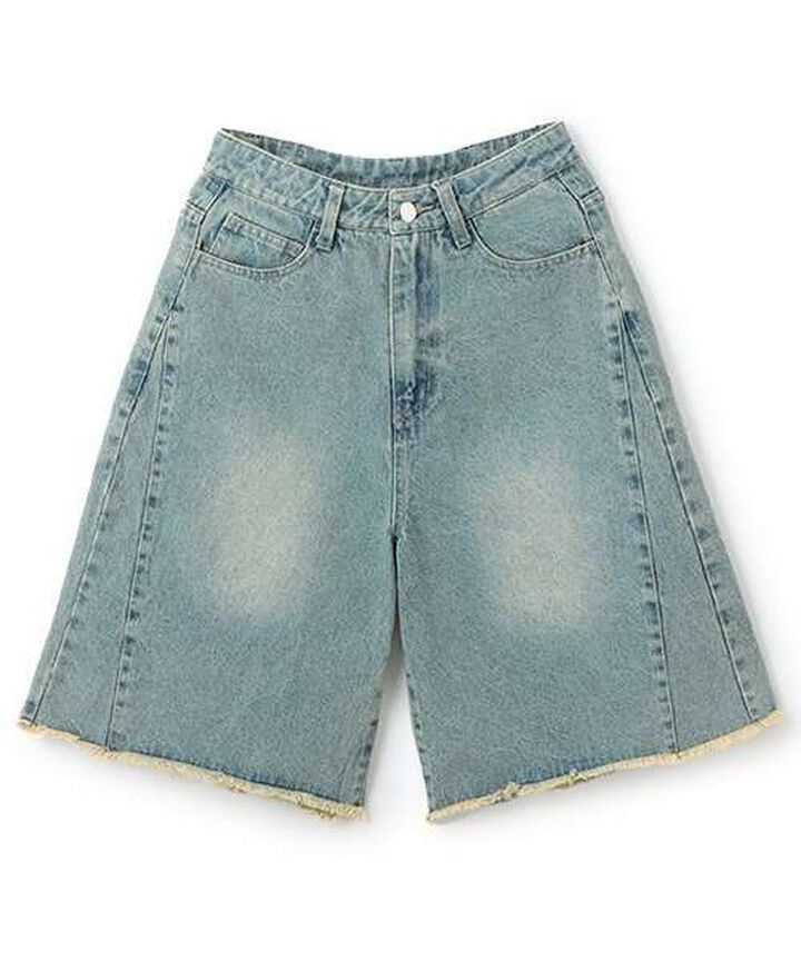 Denim Half Pants,Gray, medium image number 1