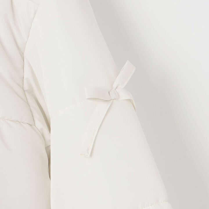 [Milky Coast] Sleeve Ribbon Padded Blouson,Black, medium image number 4