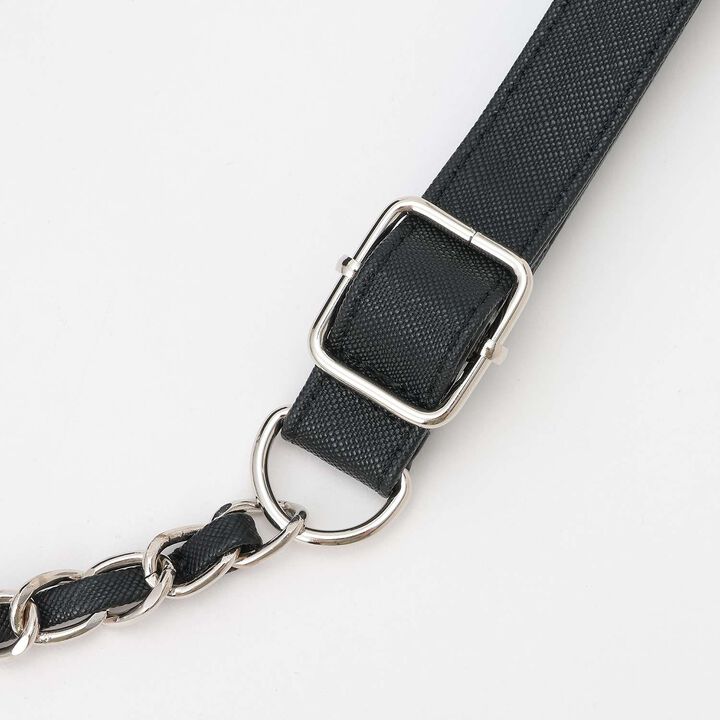 Chain PU Shoulder Bag,Off white, medium image number 2