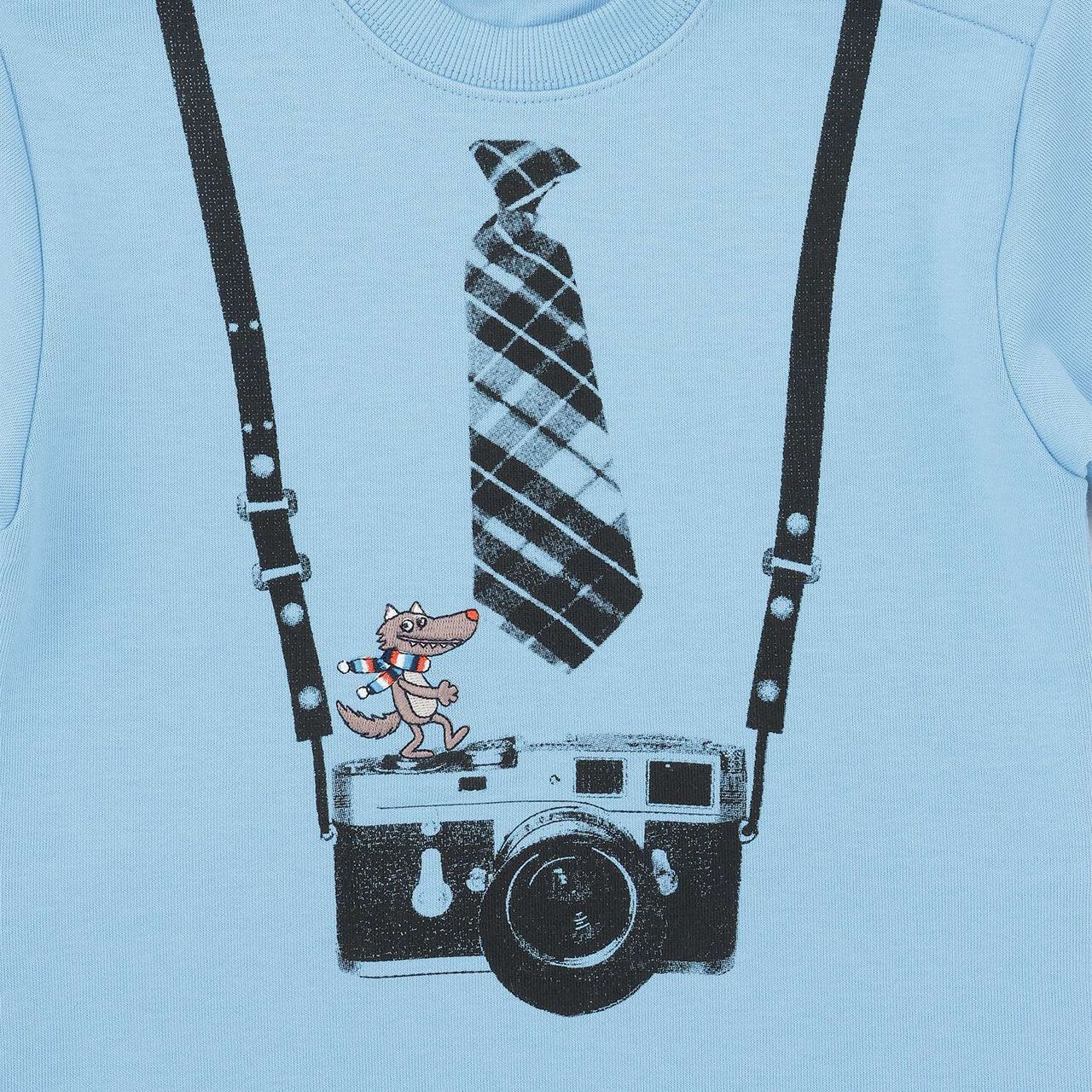 Camera Trompe-l'&oelig;il Sweatshirt,Light gray, large image number 3