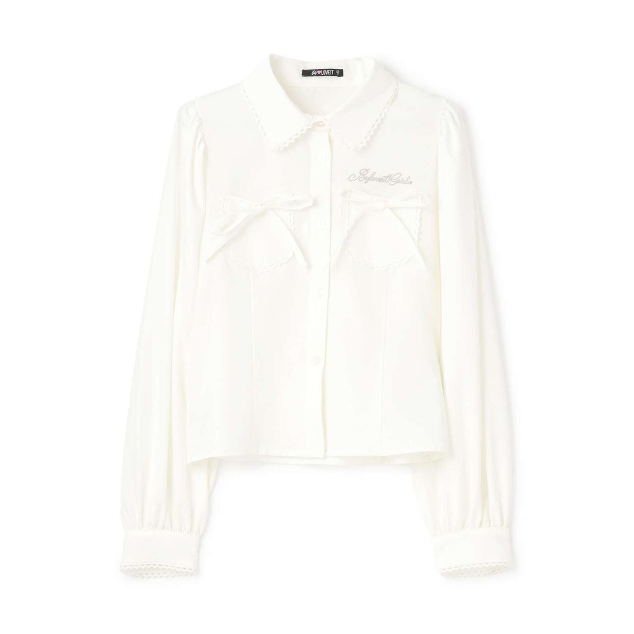 [Graduation Attire] Removable Ribbon Shirt,Off white, large image number 3