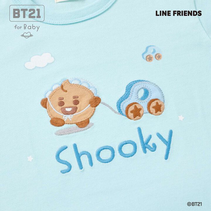 [BT21] Appliqu&eacute; Short Sleeve T-Shirt,Blue, medium image number 10