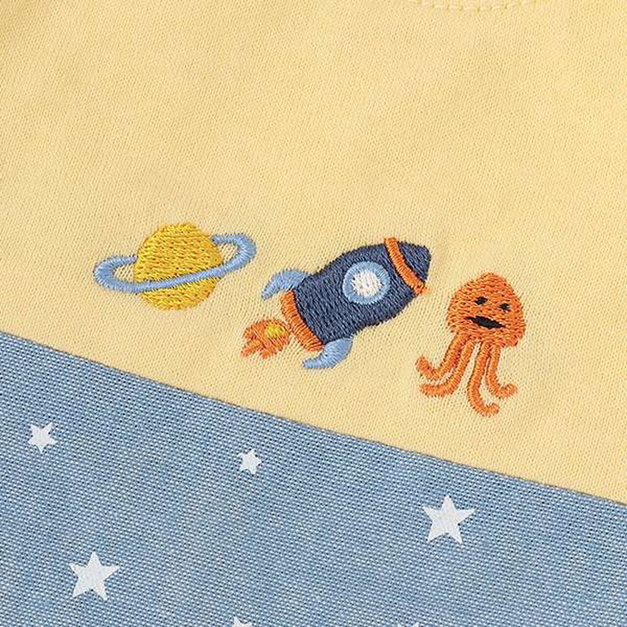 Rocket Embroidery Bib,Navy, large image number 3