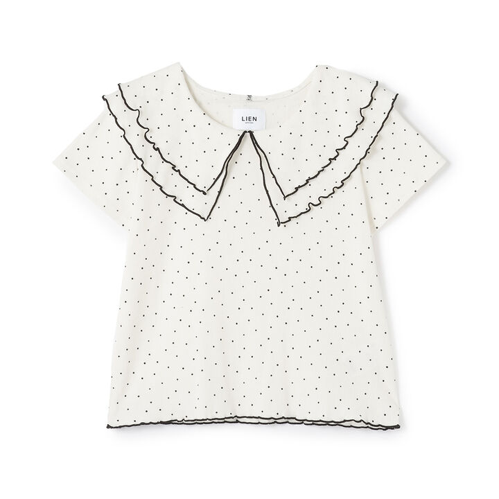 [Cool Touch / Parent-Child Matching] Ruffled Collar T-Shirt,, medium