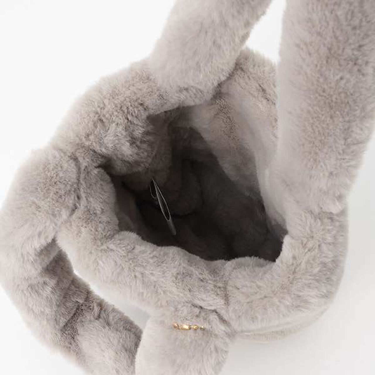 Pearl-Embellished Faux Fur Bag,Light pink, large image number 4