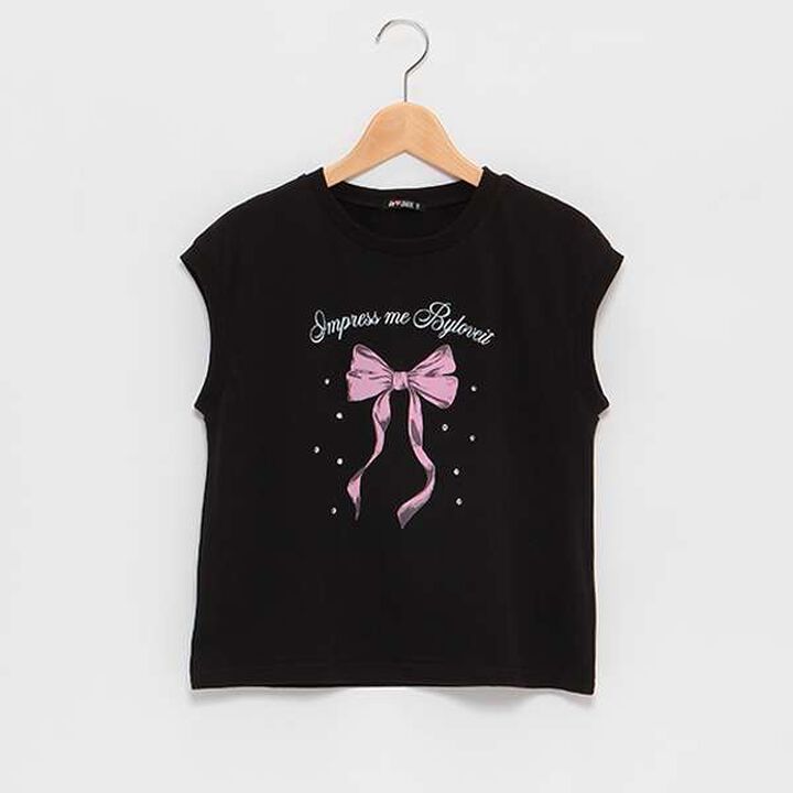 [Web Exclusive] Sparkling Jewel Ribbon T-Shirt,Black, medium image number 0