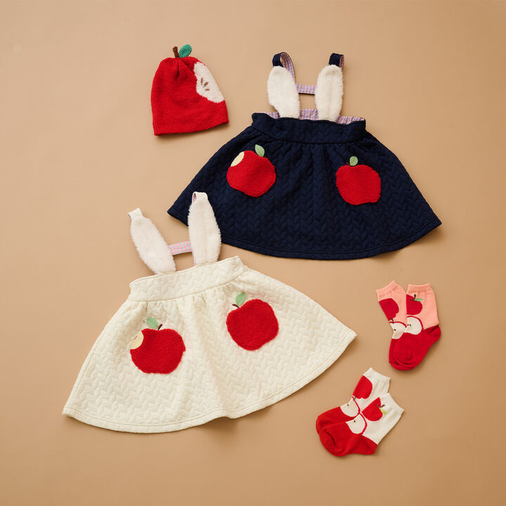 Apple Pocket Jumper Skirt,Navy, medium image number 14