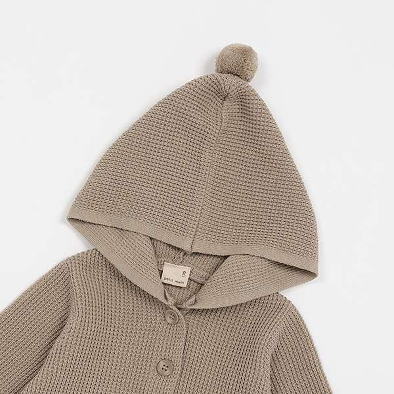 Hooded Cardigan,Light green, large image number 8