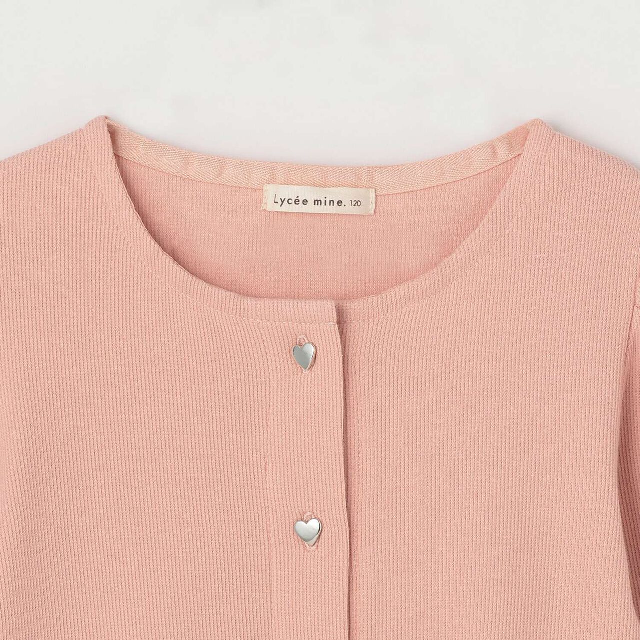 [Mini Length] Heart Button Ribbed Cardigan for Girls [Kids] [Children's Clothing],Blue gray, large image number 21