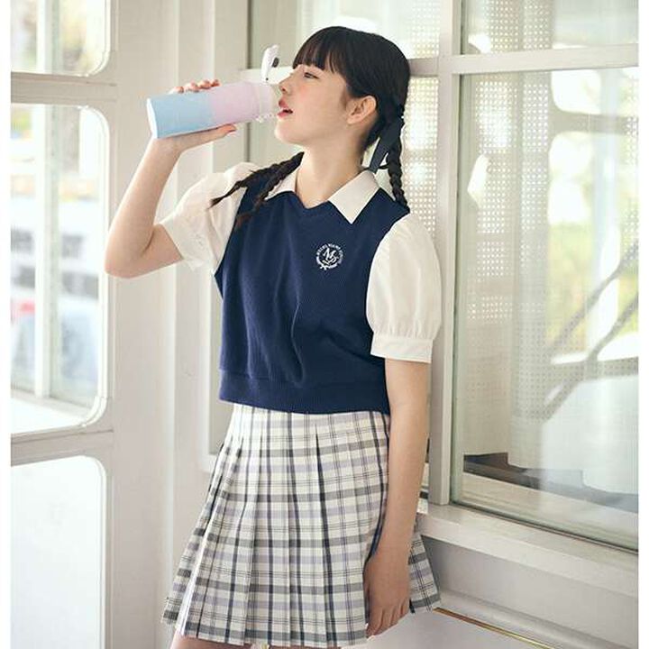 Lightweight Gradient Logo Pattern Water Bottle (480ml),Lavender, medium image number 7