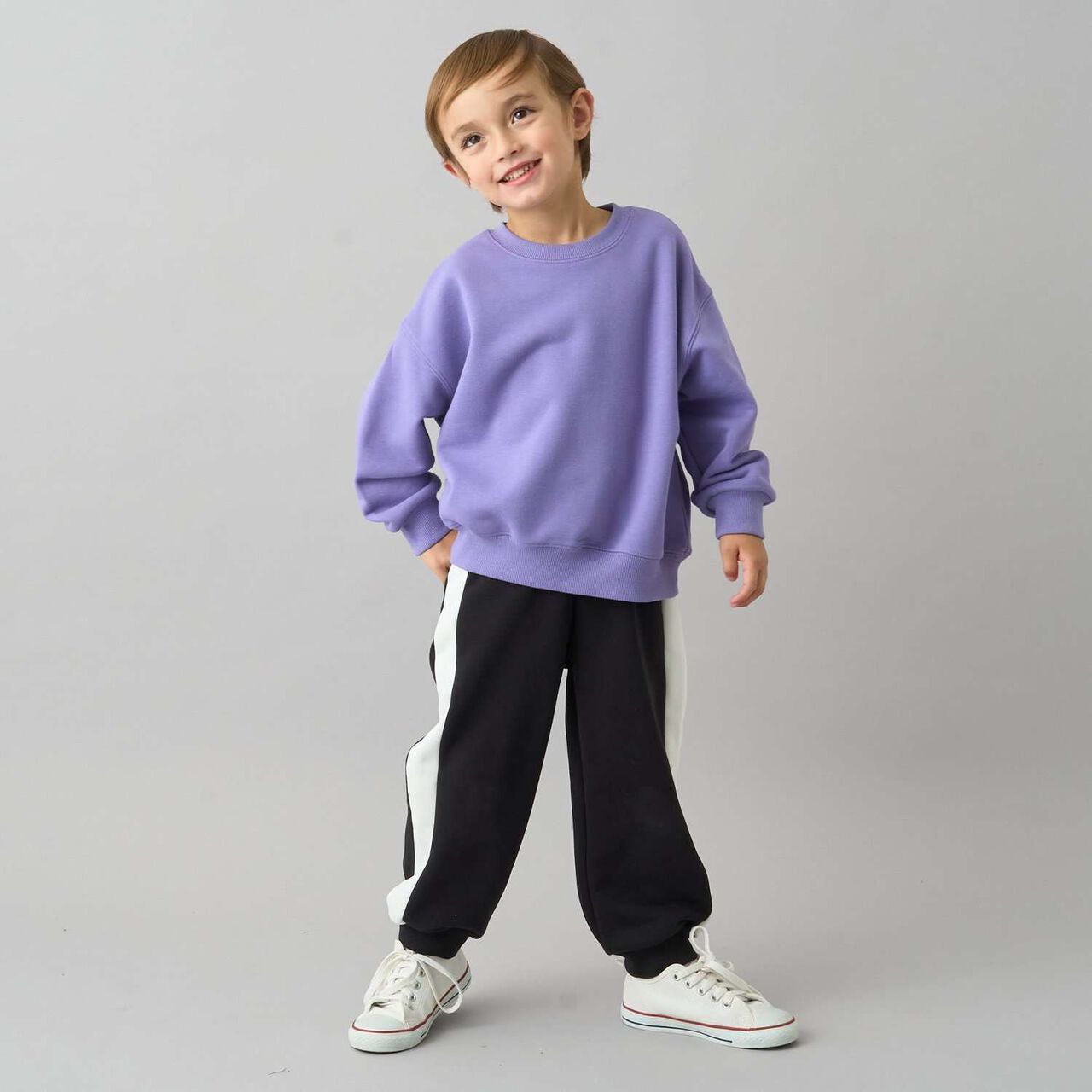 [Daily Standard Wear] [Quick-Dry Absorbent] Loose Fit Side Line Sweatpants,Blue gray, large image number 30