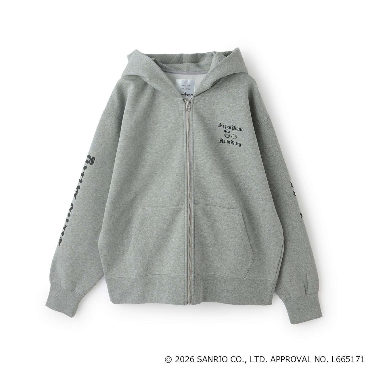 Hello Kitty x Berie-chan Zip Parka,Black, large image number 14