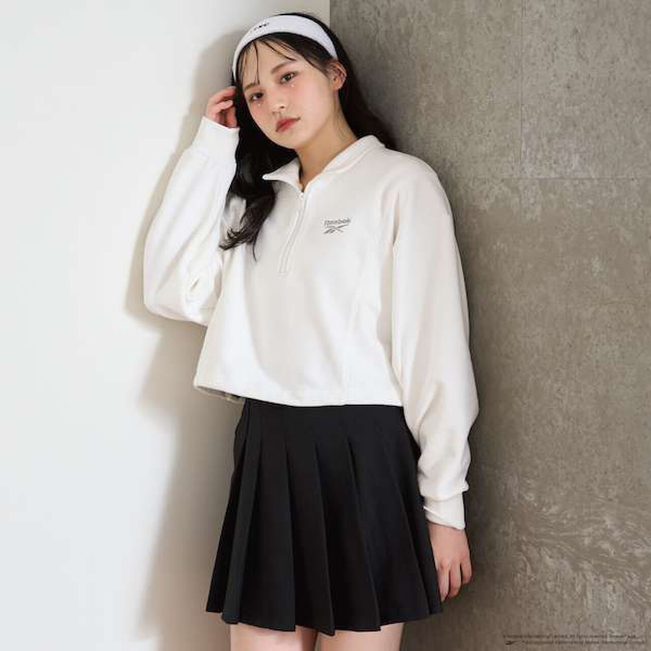 [Reebok] Cropped Half ZIP,Black, large image number 14