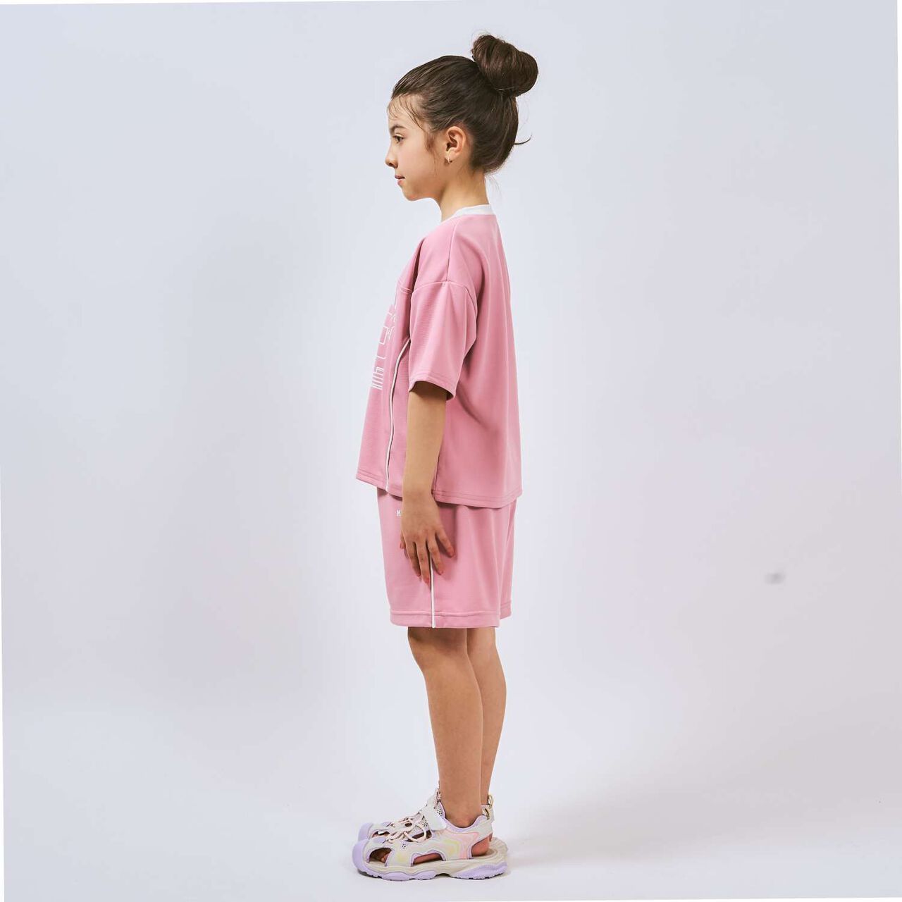 Sleek Plus Quick-Dry Mesh Sports Outfit Set,Off white, large image number 5
