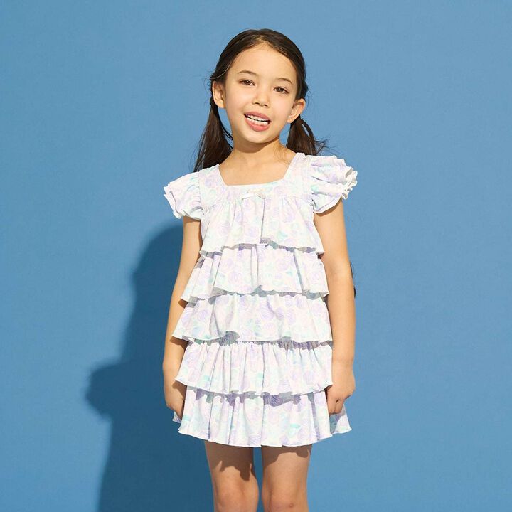 [SWIM] [UV Protection] Tiered Top & Tiered Skirt Separate Swimsuit,Lavender, medium image number 0