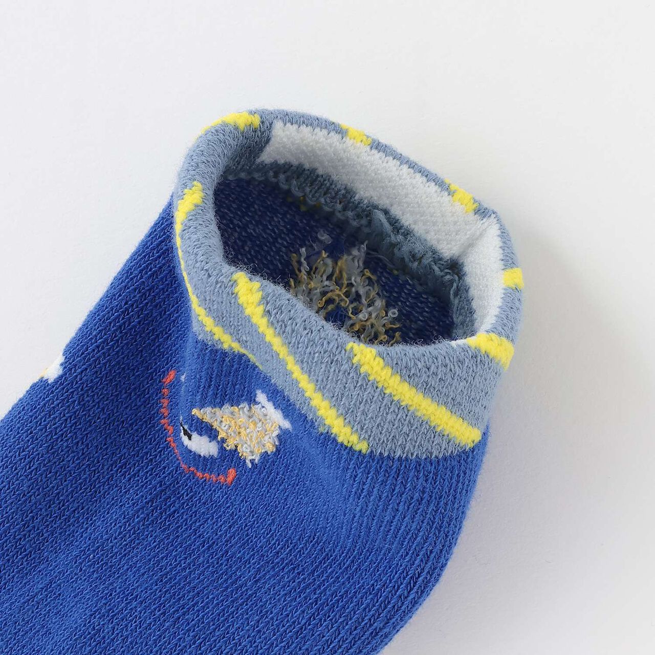 Face Pattern Crew Socks,Yellow, large image number 1