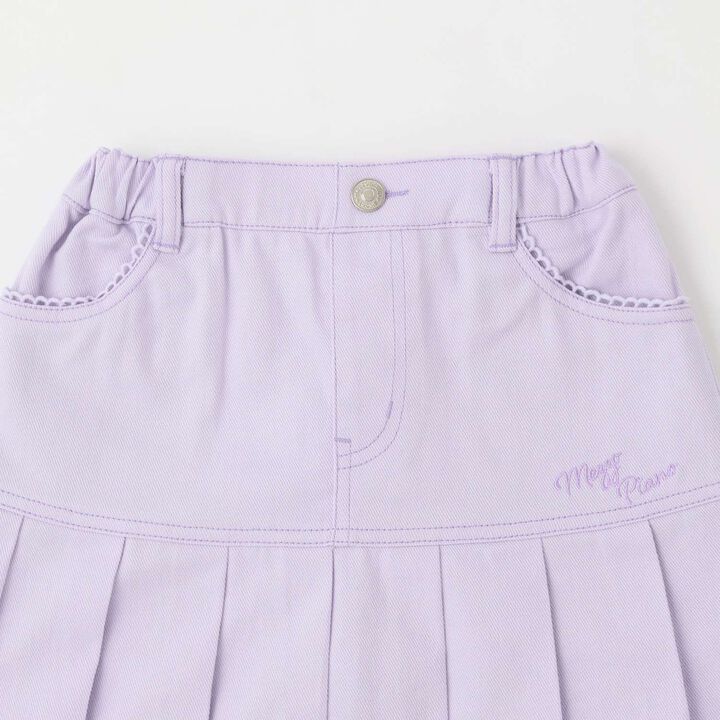 [Restock] Faux Fur Charm Pleated Skirt-Pants,Navy, medium image number 2