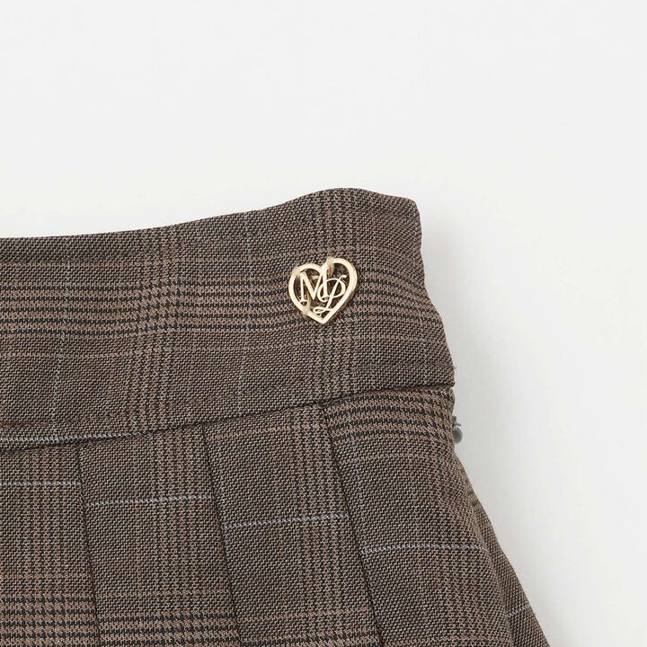 Trim Lace Double Layer Pleated Skirt-Pants,Black, medium image number 4