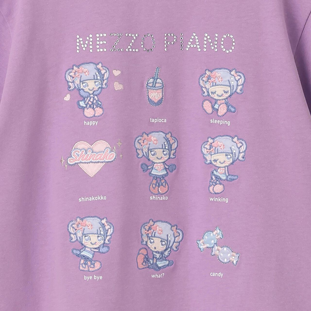 Shinako-chan Roleplay Short Sleeve T-Shirt for Adults,Purple, large image number 3