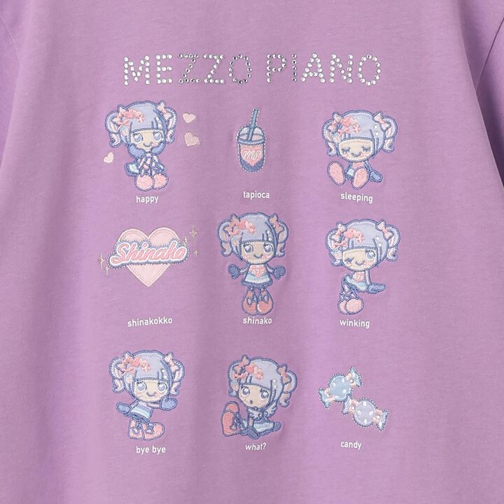 Shinako-chan Roleplay Short Sleeve T-Shirt for Adults,Purple, medium image number 3