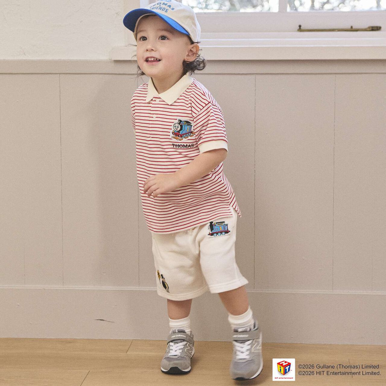 [Thomas the Tank Engine] Short-Sleeve Polo Shirt,Sax blue, large image number 1