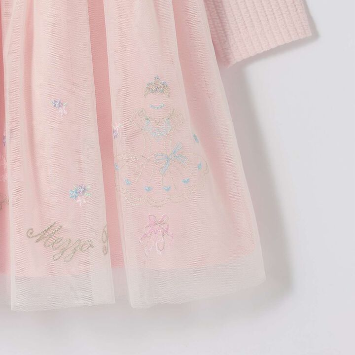 Dress Embroidery Docking Dress with Bloomers Set,Off white, medium image number 7