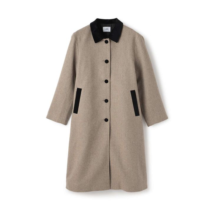 [Link] Double-Breasted Coat,, medium