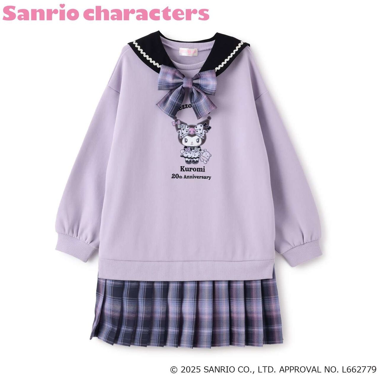 My Melody / Kuromi Hem Pleats 2 Way Sailor One-Piece Dress,Pink, large image number 20