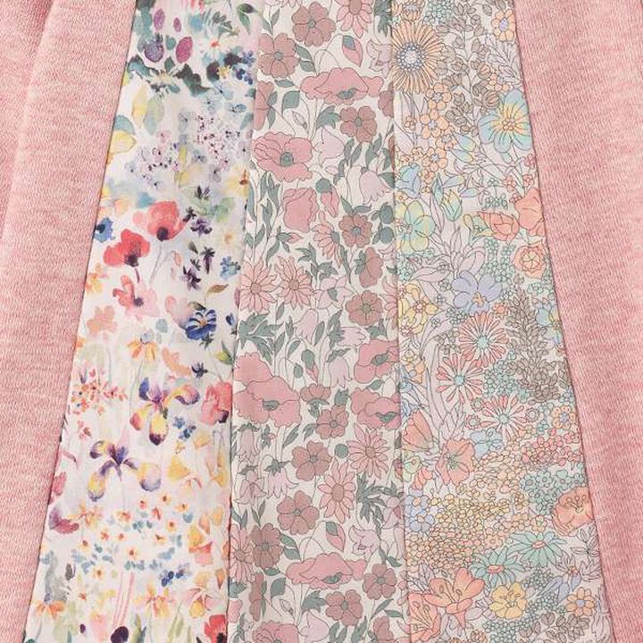 [Made in Japan] Liberty Fabric Patchwork Sweatshirt,Pearl white, medium image number 4