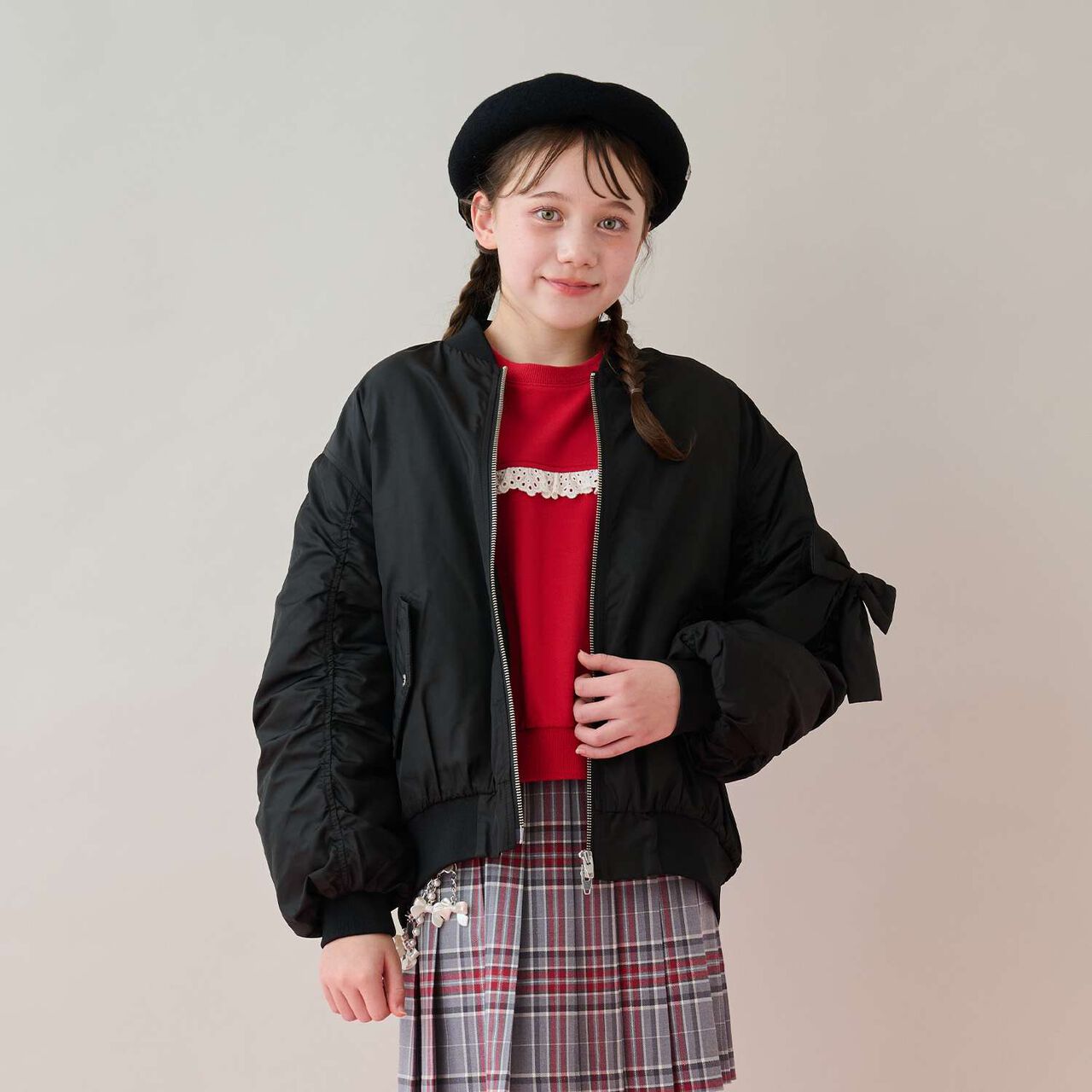 MA-1 with Ribbon Charm,Black, large image number 0