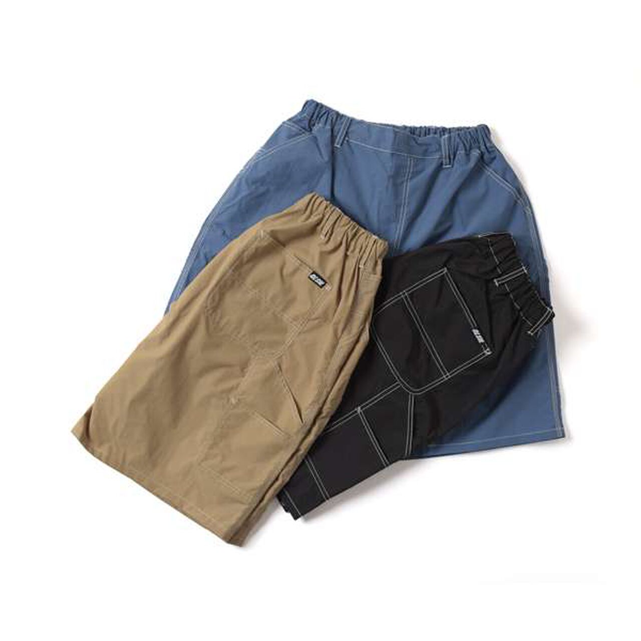 [Water-Repellent] Nylon Washer Painter Half Pants,Blue, large image number 5