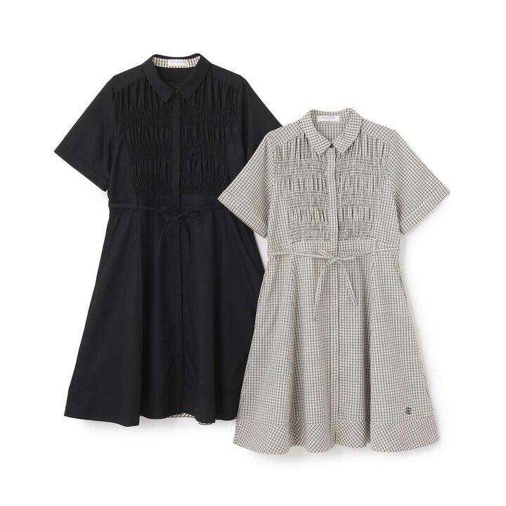 Shirring One-Piece Dress,Black, medium image number 11