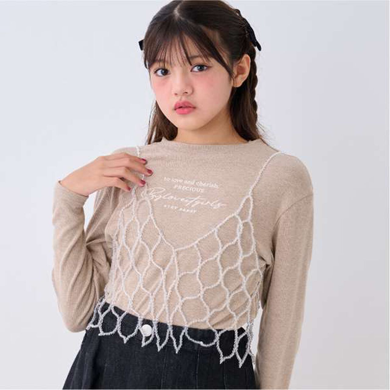 Micro-Fleece Long Sleeve T-Shirt,Black, large image number 4