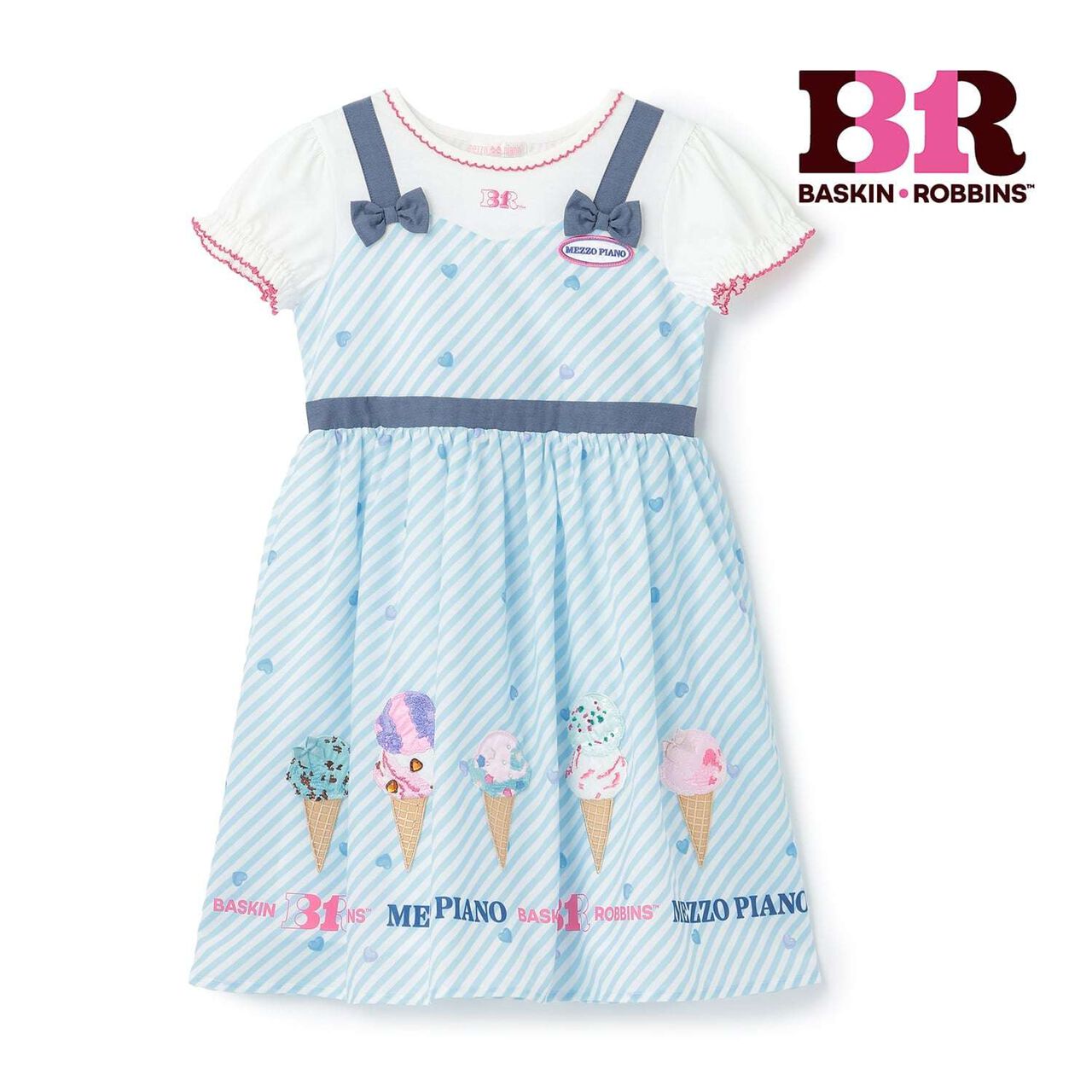 [31 Ice Cream] Docking One-Piece Dress,Red, large image number 6