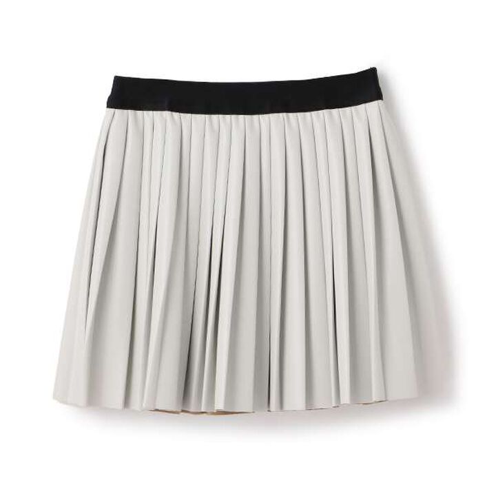 Soft Faux Leather Pleated Skirt (Inner Shorts Included),Silver, medium image number 3