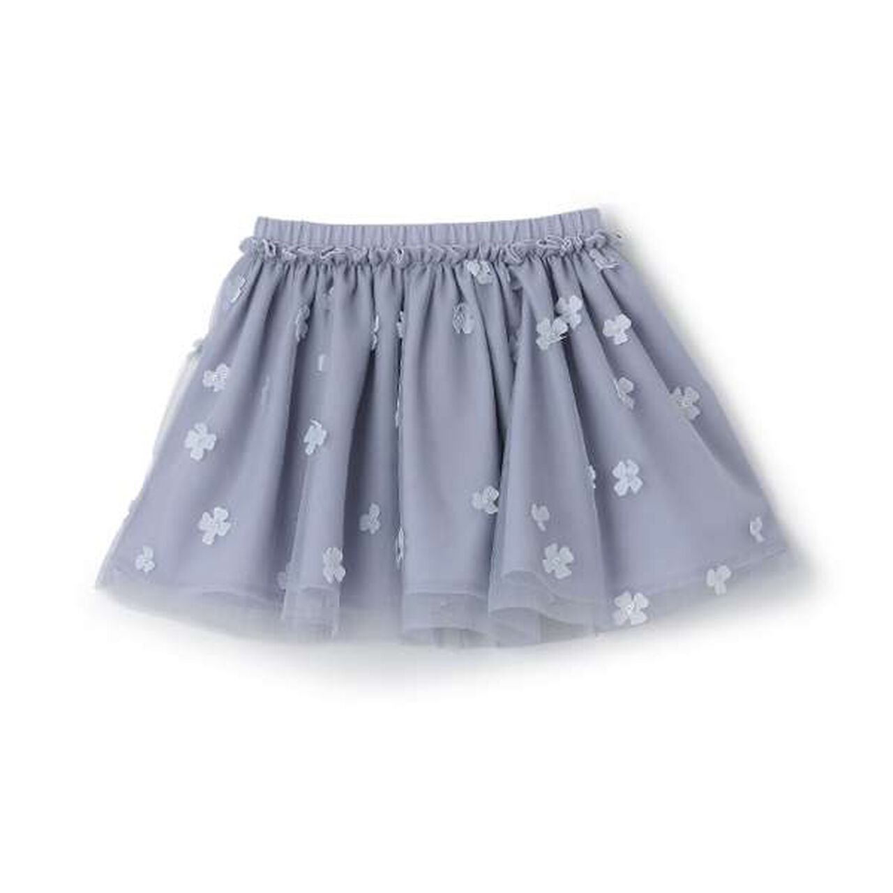 Flower Tulle Skirt,Blue, large image number 0