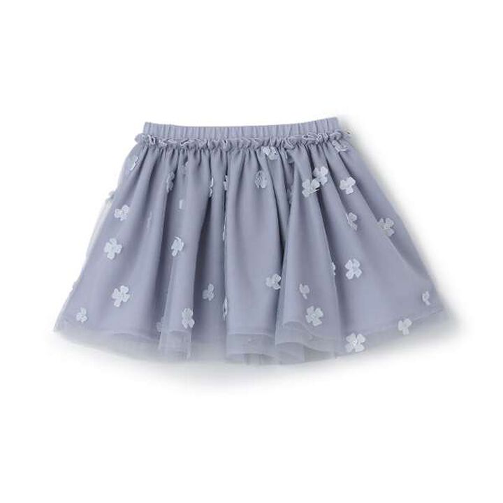 Flower Tulle Skirt,Blue, medium image number 0