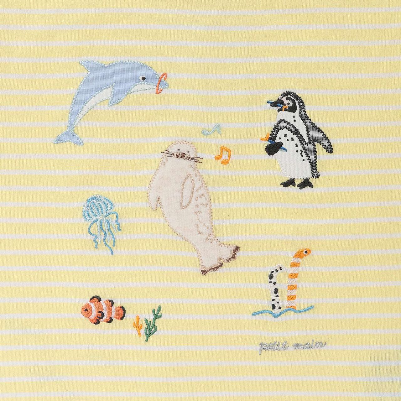 [Cool Touch] Sea Creature Appliqu&eacute; Short Sleeve T-Shirt,Off white, large image number 23