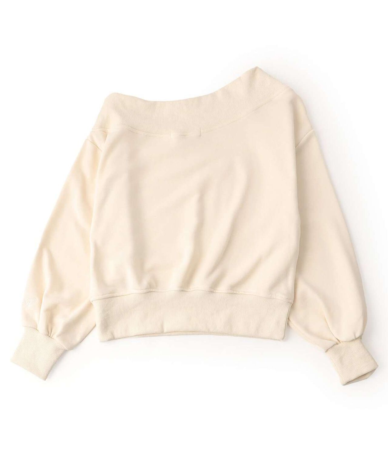 One-Shoulder Logo Sweatshirt,Navy, large image number 6