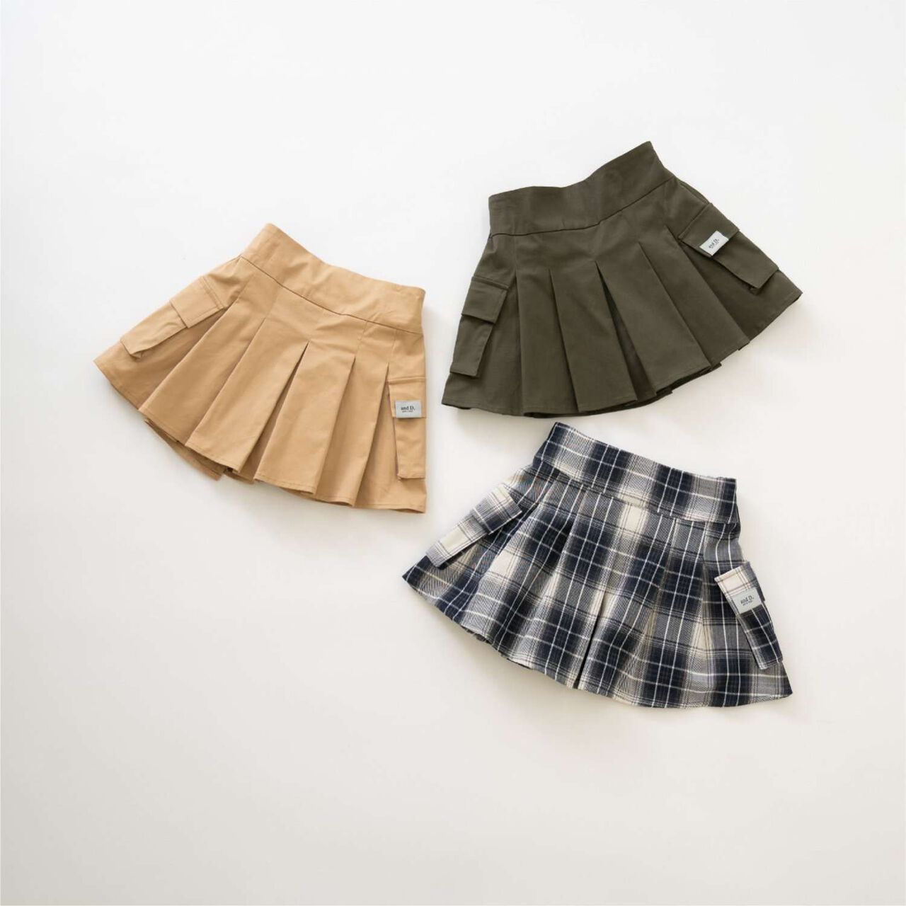 Pleated Cargo Culottes,Light khaki, large image number 7