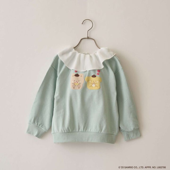[Studio Hanul x Sanrio Characters] Assorted Collared Sweatshirt,Sax blue, medium image number 4